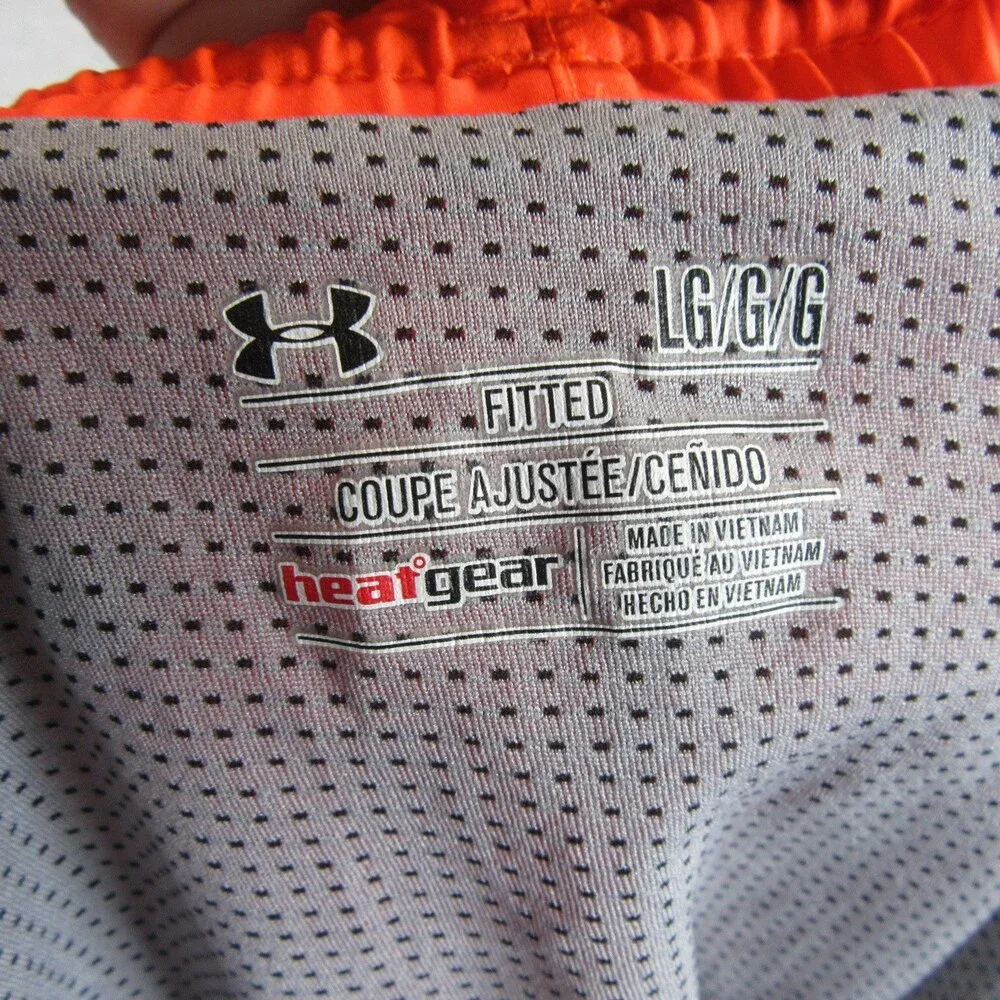 Under Armour Mens Swim‎ Trunks LG x 6 Bright Orange 100% Polyester Drawstring
